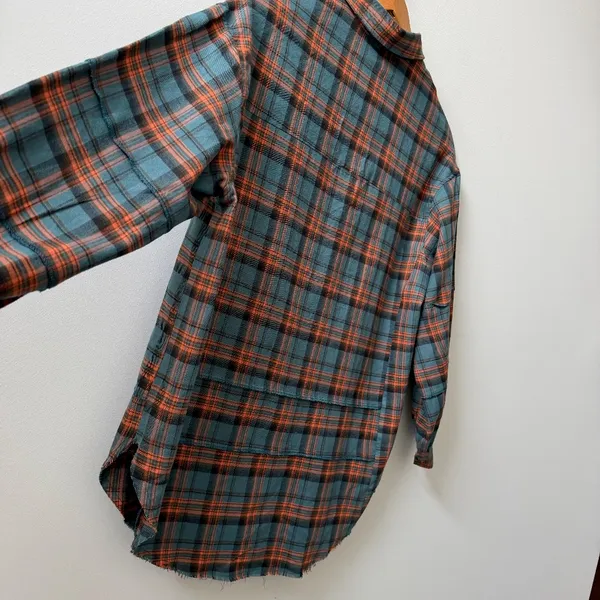 BURNOUT VINTAGE Teen Spirit Flannel in Green - Size Small - NWT New - Image 3