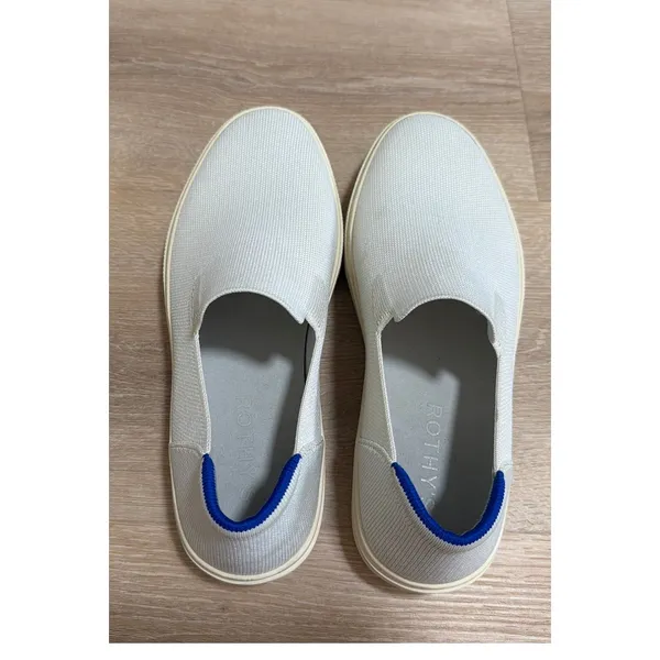 Rothy’s The Original Slip-On Sneaker Bright White Blue Halo W 11.5 M 10 - Image 5