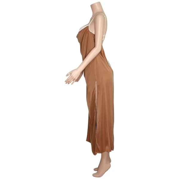 FOR LOVE & LEMONS Viv Maxi Dress, Brown, XL - Image 8
