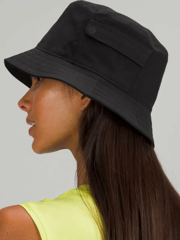 lululemon athletica on my level Black Bucket Hat with pocket S/M - Image 2
