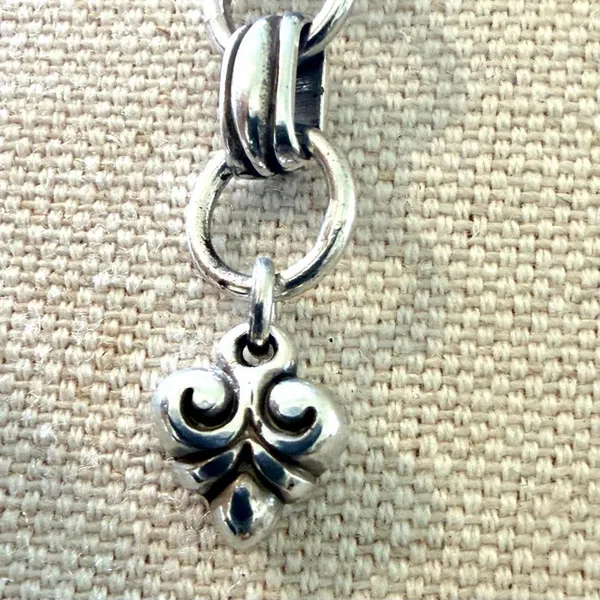 Brighton Tribeca Silver Tone Adjustable Choker Necklace Scroll Link Necklace - Image 5