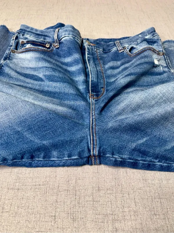 American Eagle Curvy Super Hi Rise Jeggings Skinny Jeans Ripped Frayed Size 18 - Image 9