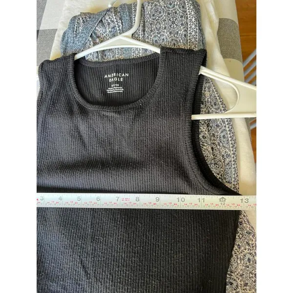 American Eagle Black Ribbed Bodysuit - Image 4