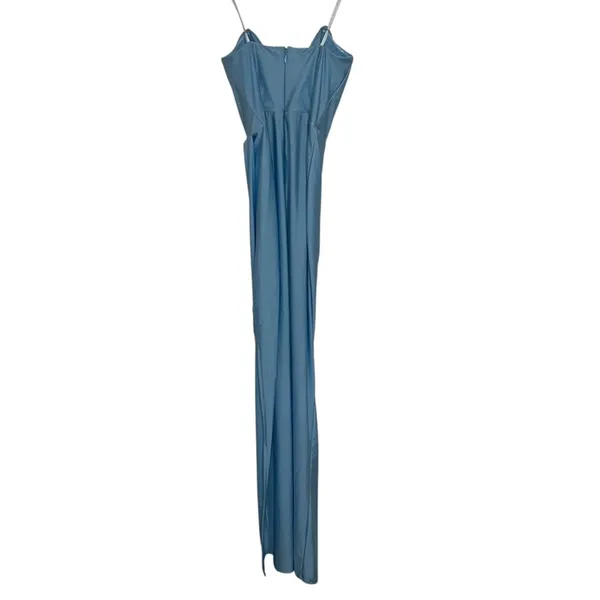 Michael Costello X Revolve Jake Strapless Plunging Maxi Gown Baby Blue - Image 7