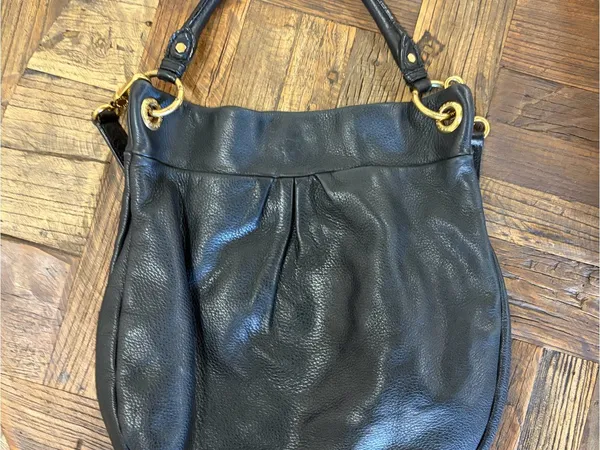 Marc by Marc Jacobs Black Leather Hobo with Gold Hardware - Image 3