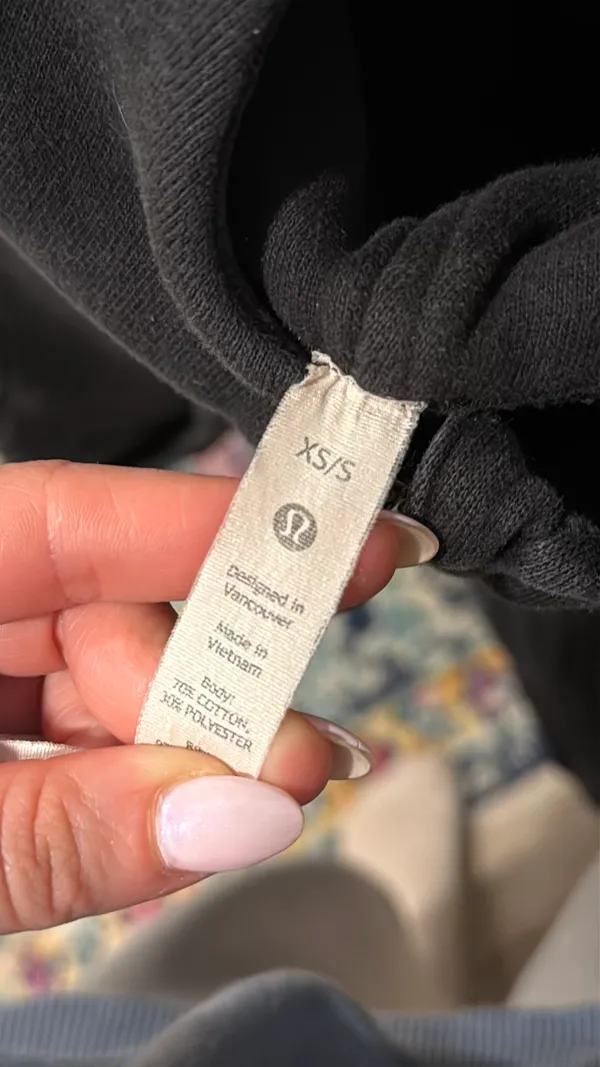 Lululemon Black Cropped Scuba Hoodie Half-Zip - Image 5
