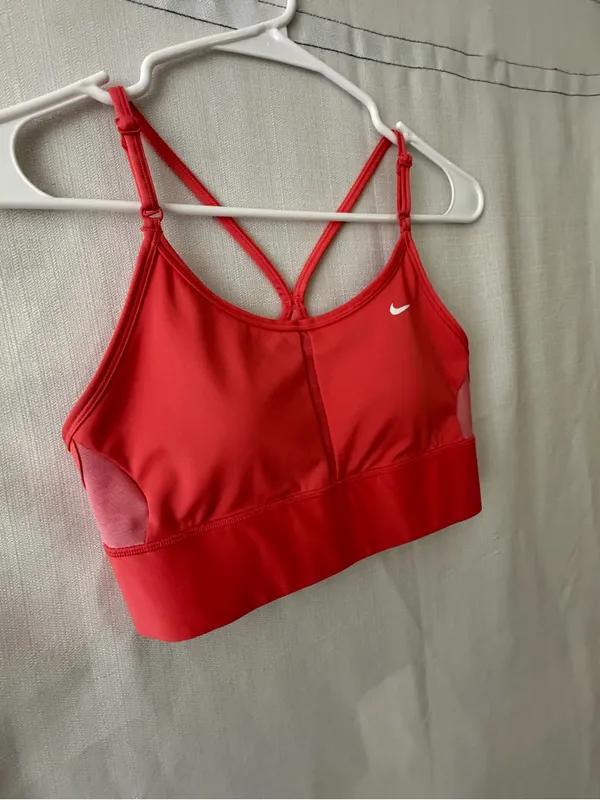 Nike Sports Bra Women’s Size M Orange Dri-FIT Crisscross Strappy(A596) - Image 3