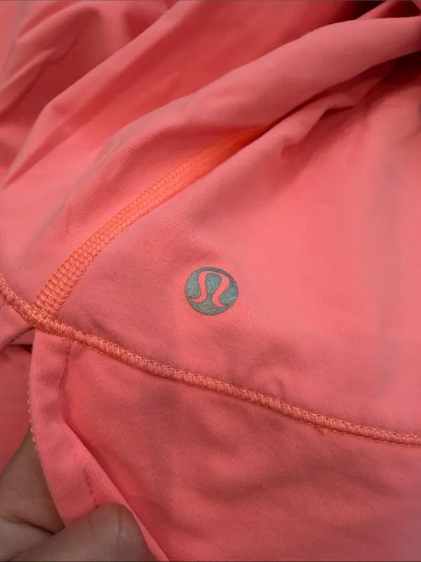 Lululemon Run Warm-Up Crewneck Pullover Coral Pink Size 8 Long Sleeve - C11-632 - Image 6