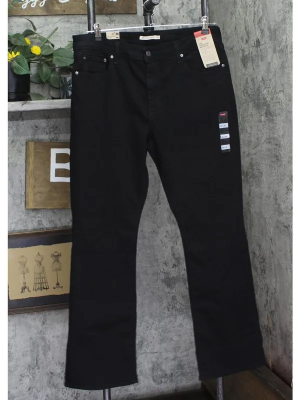 NWT Levi's 725 High Rise Stretch Bootcut Jeans 92911670 Soft Black 34 - Image 3