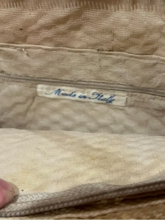 Handmade Woven Cream Tote with Tan Trim and Braided Handles - Image 4