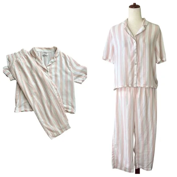 Sincerely Jules Pink & White 2 pc Pajama Set - Image 2