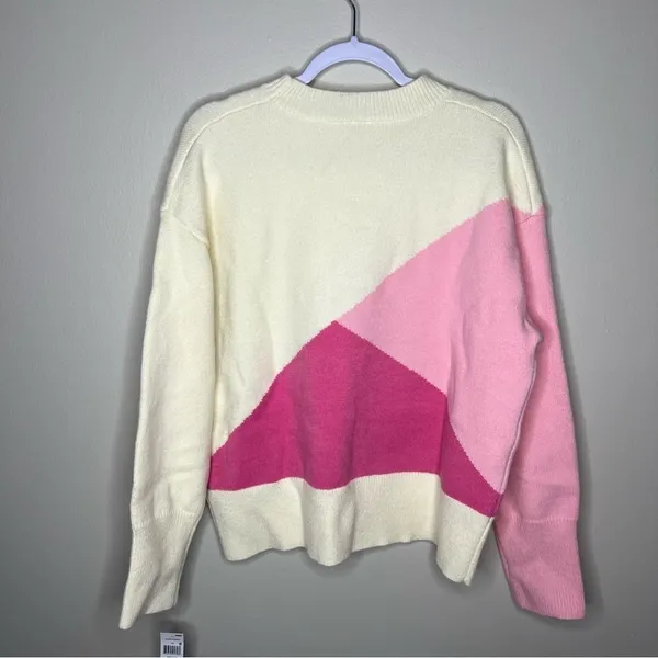 Grace‎ + Karma Color Block Long Sleeve Mock Neck Sweater - Image 2