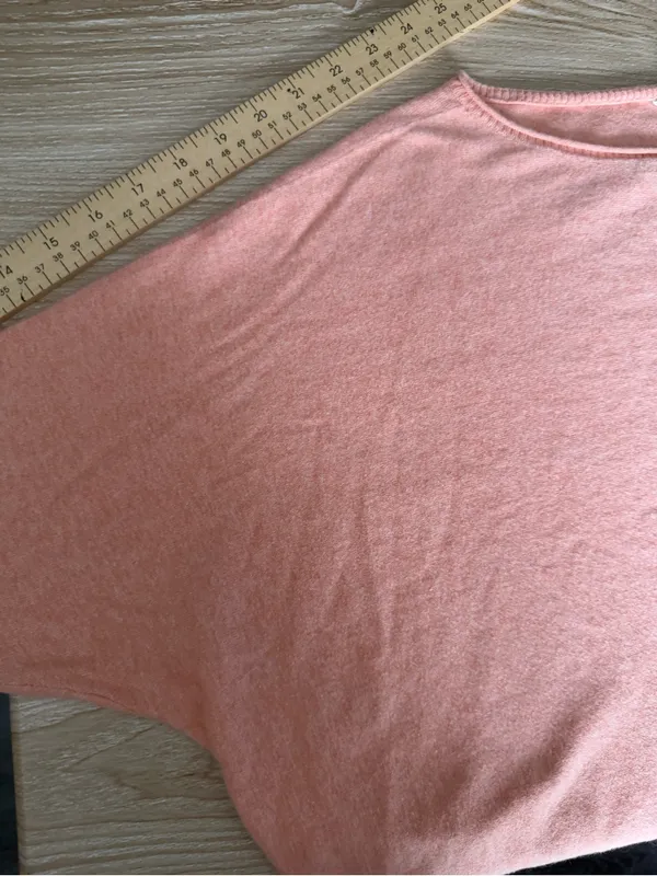 Eileen Fisher Medium Oversize Sleeve Tee Organic Cotton Pastel Orange Dolman - Image 6