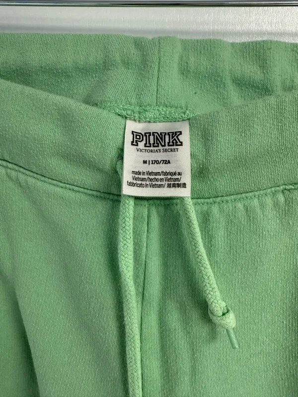 PINK Victoria's Secret Light Green Joggers - Image 3