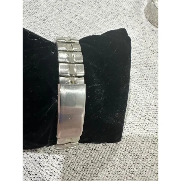 Milan Quartz Watch‎ Silver Tone Stainless Steel Day Date Indicator - Image 8