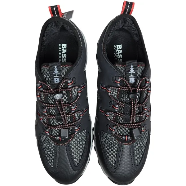 Bass Outdoor‎ Aqua Mesh Trail Water Shoes Women's 10M Black Red Lace Up - Image 2