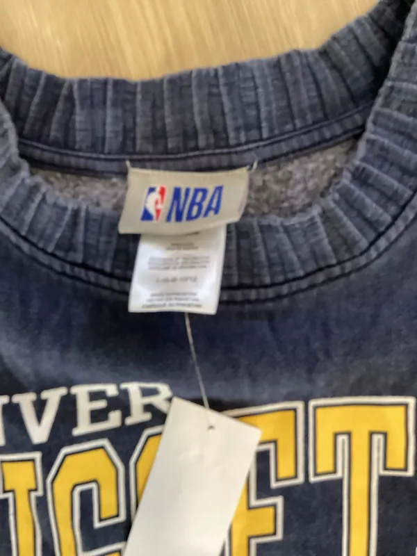 Denver Nuggets vintage-style graphic crewneck sweatshirt, Navy, Size 10/12, NWT - Image 5