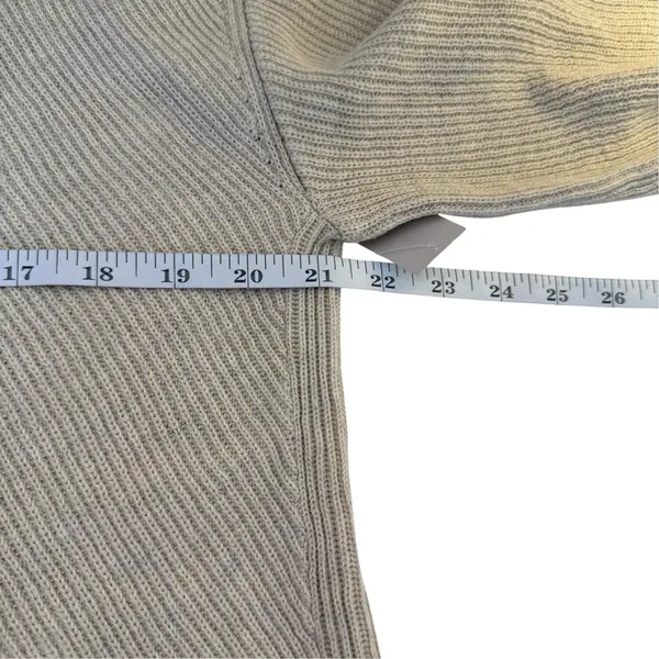 Chicos Beige V-Neck Pullover Sweater Size 2 (LG) Neutral Minimalist Boho Beach - Image 8