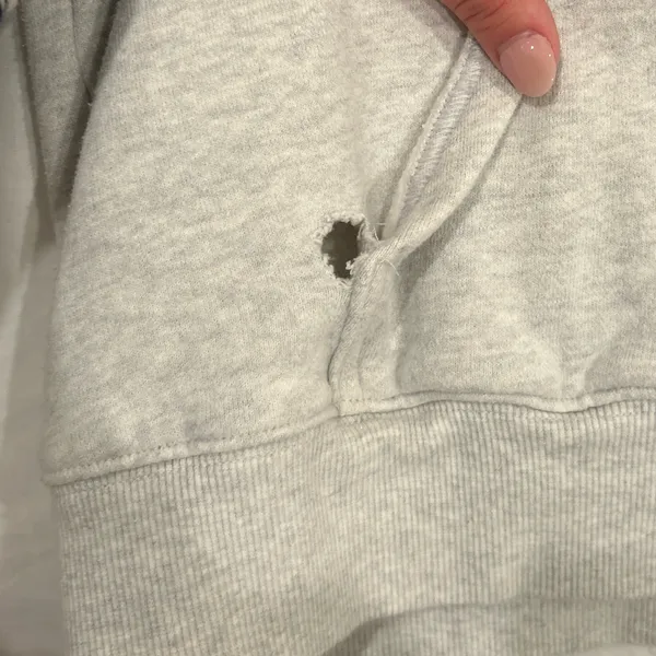 Aritzia Perfect Fit Fleece Hoodie heather grey - Image 3