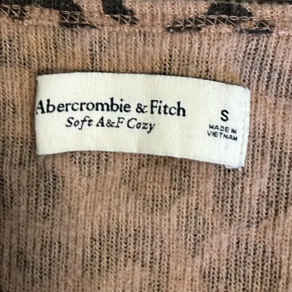 Abercrombie & Fitch Soft A & F Cozy Leopard Print Long Sleeved Bodysuit Small - Image 2