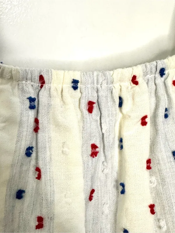 LOFT Swiss Dot Button Front Strappy Midi Dress White 10 Cotton - Image 7