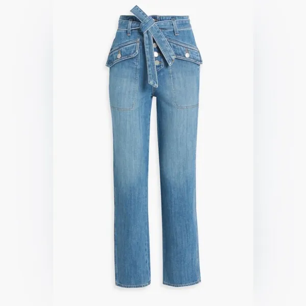 Veronica Beard Rinley High Rise Cropped Jeans Durango Wash 24 - Image 2