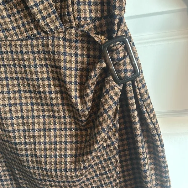 Brown houndstooth blazer dress Black - Image 2