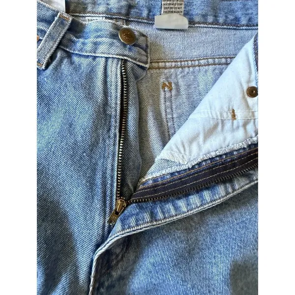 Vintage Bill Blass Italy High Rise Mom Jeans Blue 100% Cotton Size 8 - Image 10