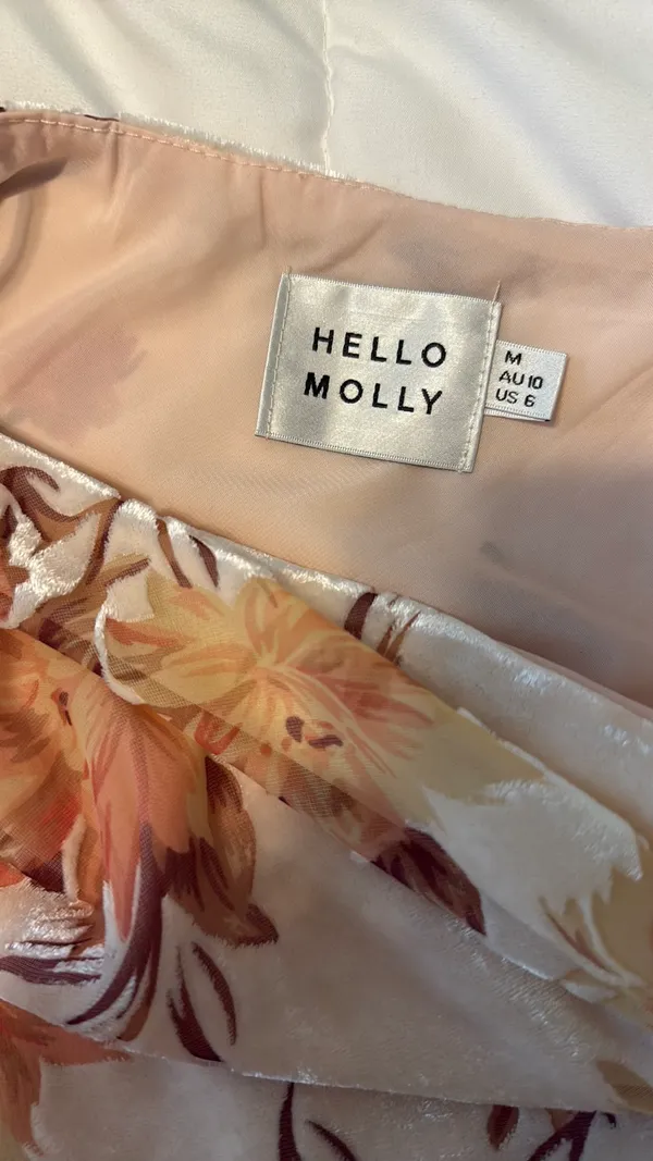 Hello Molly Velvet Floral Mini Dress - Image 3