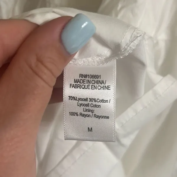 ✨YOUNG FABULOUS & BROKE White Mara Poplin Sz Medium Dress✨ - Image 7