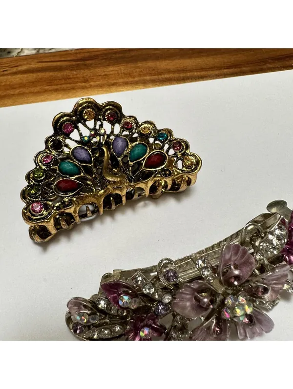 Lot Of 2 Hair Clip / Hair Accessory - Rhinestone - Image 3
