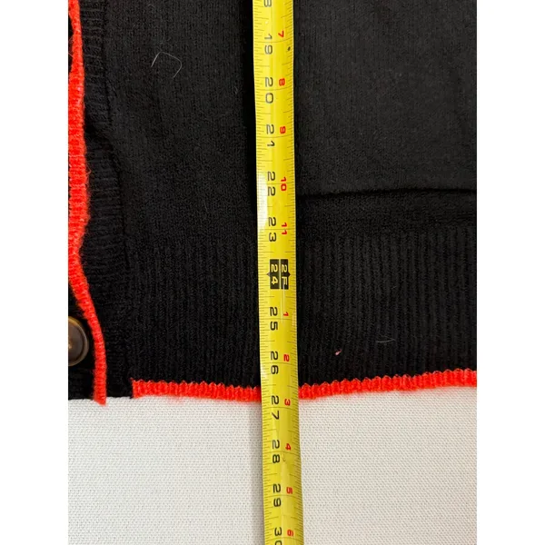 Fantastic Fawn Black Halloween Jack-o-lantern Cardigan size small - Image 5