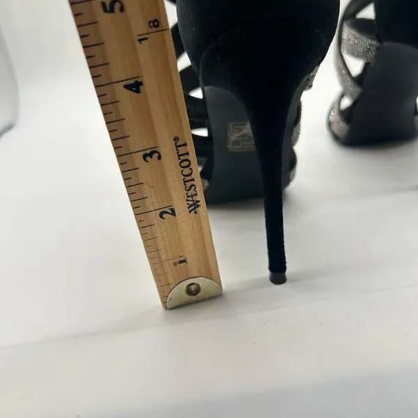 Steve Madden Heels Women 9 Black Malika Open Toe Strap Sandals Wedding Party NEW - Image 6
