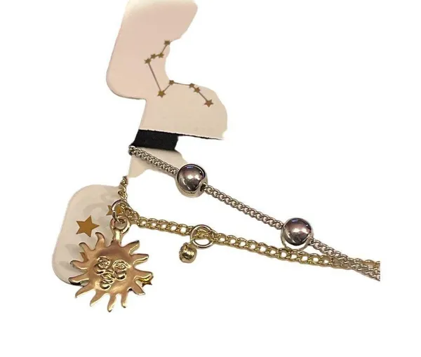 Paparazzi Aquarius Zodiac Celestial Charm Necklace Set Astrology Jewelry Boho Layered R-49 - Image 2