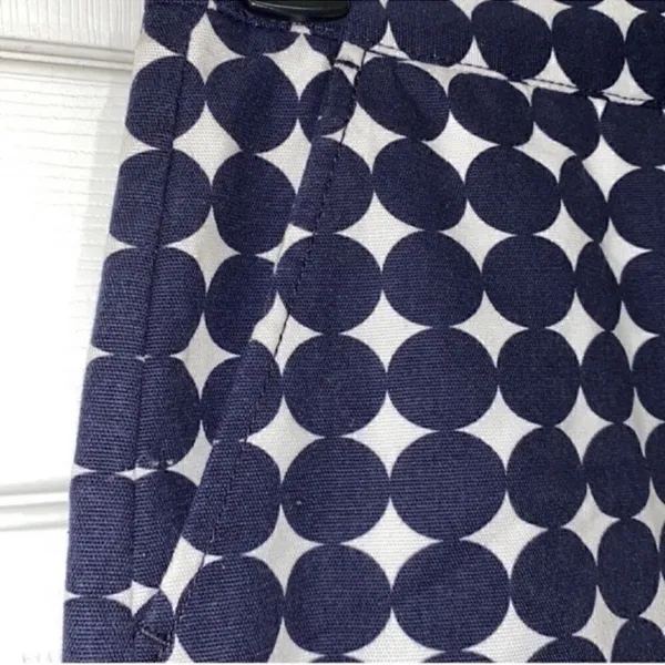 Jcrew Polka Dot Blue and White Cotton Mini Skirt(Size 4) - Image 3