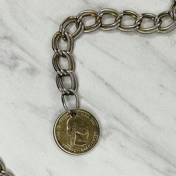 George Washington Coin Charm Chain Belt Small/Medium (S/M) ✨ - Image 10