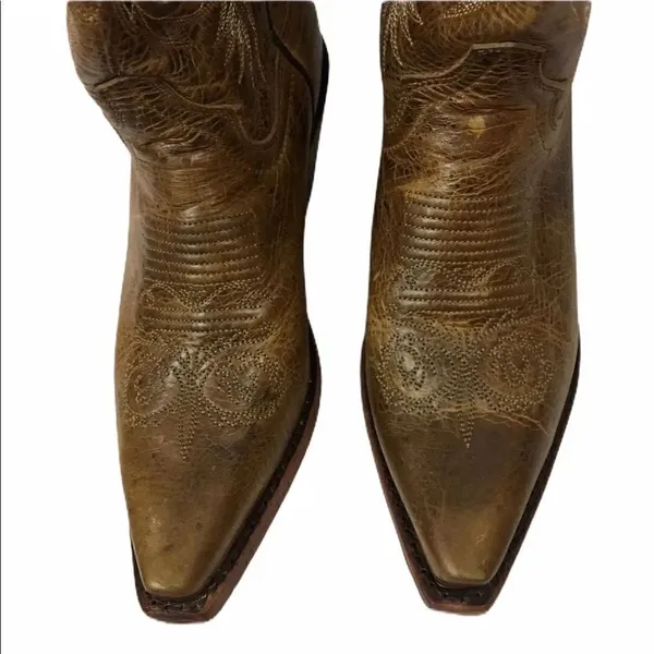 Justin Apache snip toe leather cowboy boots - Image 4