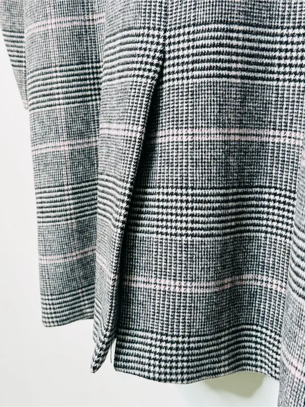 Rails Anders Charcoal Plaid Pink Wool Blend Coat - Image 11