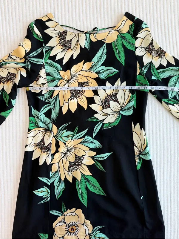 FARM Rio Long Bell Sleeve Mini Dress with Low Tie Back in Tropical Floral Print - Image 10
