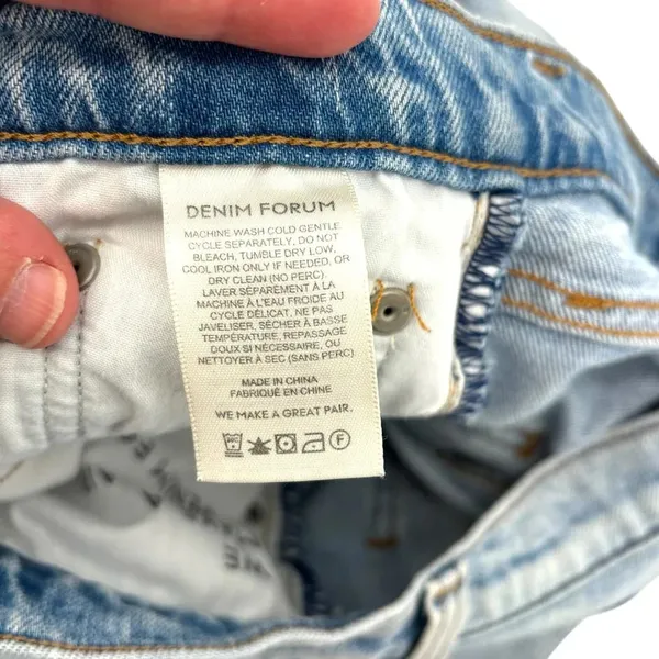 Aritzia Denim Forum The Arlo‎ High Rise Straight Jeans Light Wash Blue Size 25 - Image 11