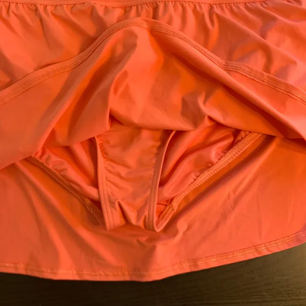 Lands End Womens Plus Sz 18W Coral Pink Swim Skirt Built-in Brief 522876 Modest - Image 5