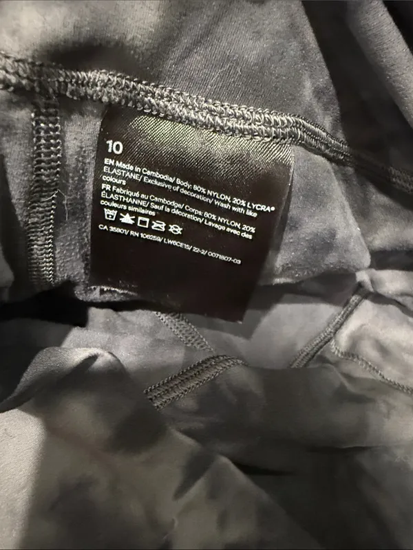 Lululemon Align High-Rise Pant 25" Diamond Dye Pitch Grey Graphite Grey size 10 - Image 3