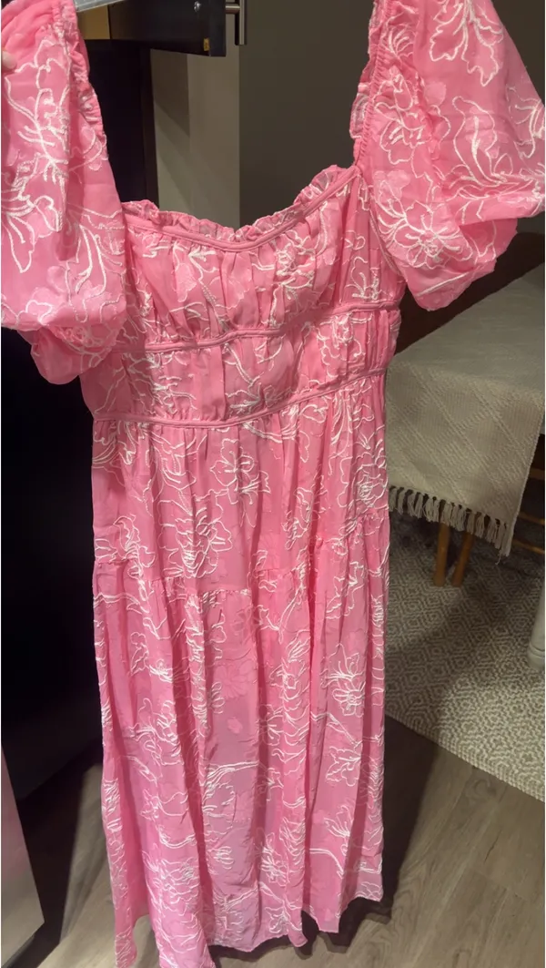 Fortunate One Pink Floral Maxi Dress - Image 3
