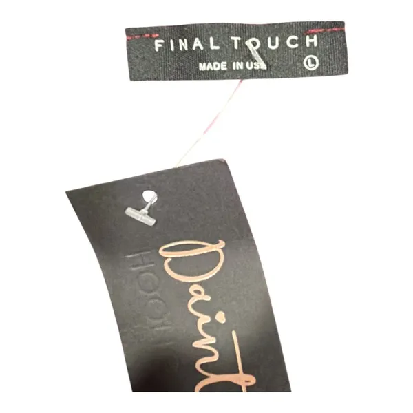 Final Touch Ribbed Knit Flare Pants Maroon Size L - Image 3