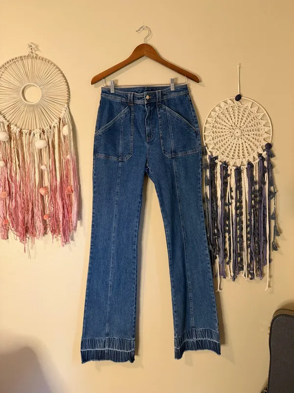 Cinq A Sept Briella Denim Jeans Pant Blue Saphir Size 8 - Image 2