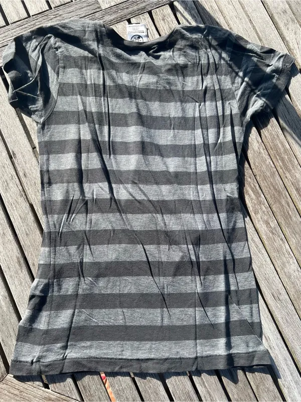 Sex & drugs & Barack & roll Fidelity Black & Gray Striped women’s slim fit - Image 5