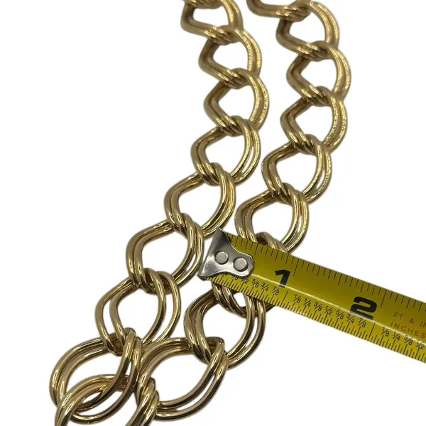 Unbranded Chunky Double Link Collar Necklace‎ Toggle Clasp Maximalist Mob Wife - Image 7