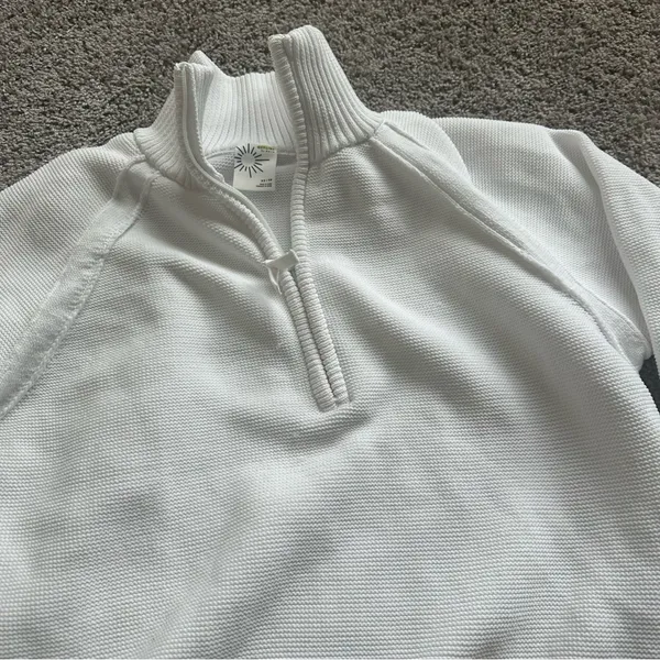 Aerie White Half-Zip Sweatshirt - Image 6