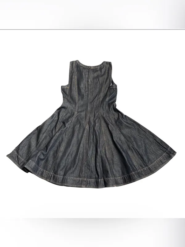 Madewell Airy Denim Circle Mini Dress in Rinse Wash NZ106 Size M NWT - Image 6