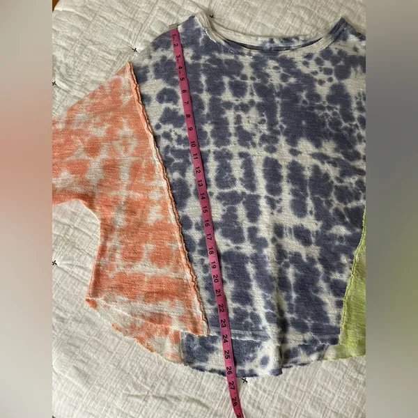 FREE PEOPLE We the Free Chasing the Sun Tie Dye Oversized Slouchy Tee Size XS - Image 13